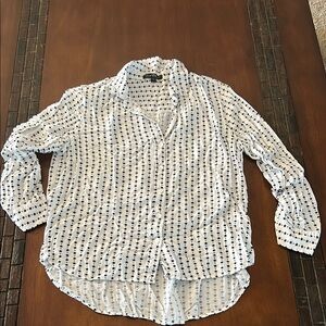 Womens Black and White star Patterned Shirt